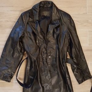 Express Jackets & Coats - Express Large Leather Thinsulate Lined Belt Jacket Express Jackets & Coats - Express Large Leather Thinsulate Lined Belt Jacket